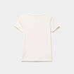 T-shirt col rond manches courtes coton ivoire fille