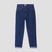 Jeans mom taille haute 7/8ème coton denim brut femme