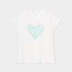 T-shirt manches courtes coton ivoire fille