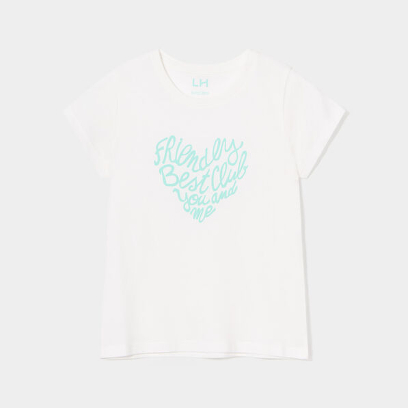 t shirt manches courtes coton ivoire fille T-shirt manches courtes coton ivoire fille