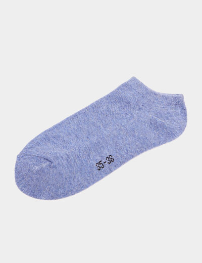 Lot 5 paires chaussettes invisibles bleu mixte