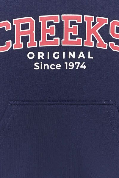 Sweat à capuche hoodie Creeks bleu marine garçon