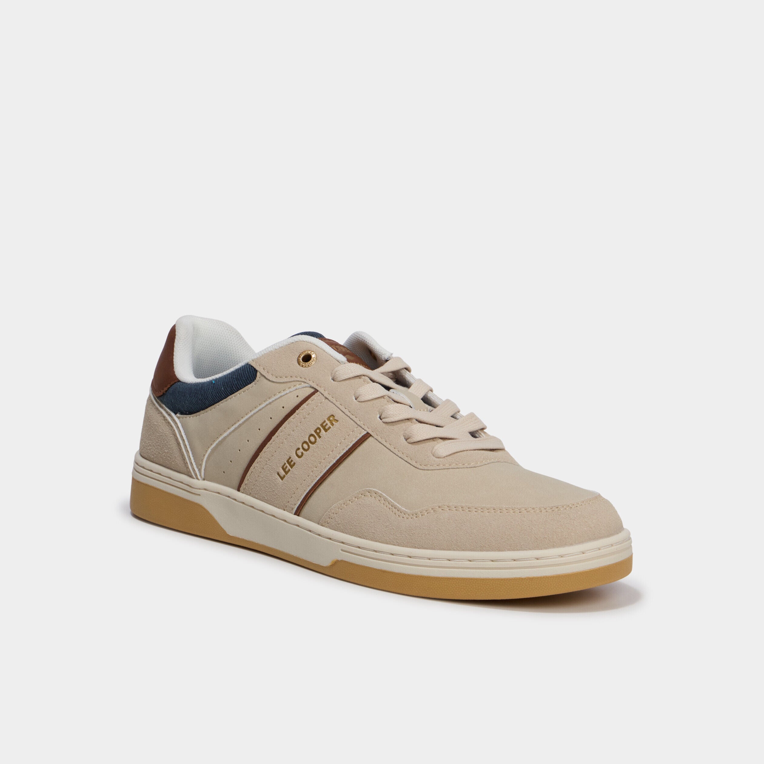 Tennis basses à lacets Lee Cooper sable homme