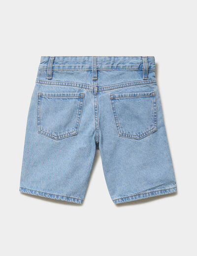 Bermuda en jean regular coton denim triple stone gar&ccedil;on