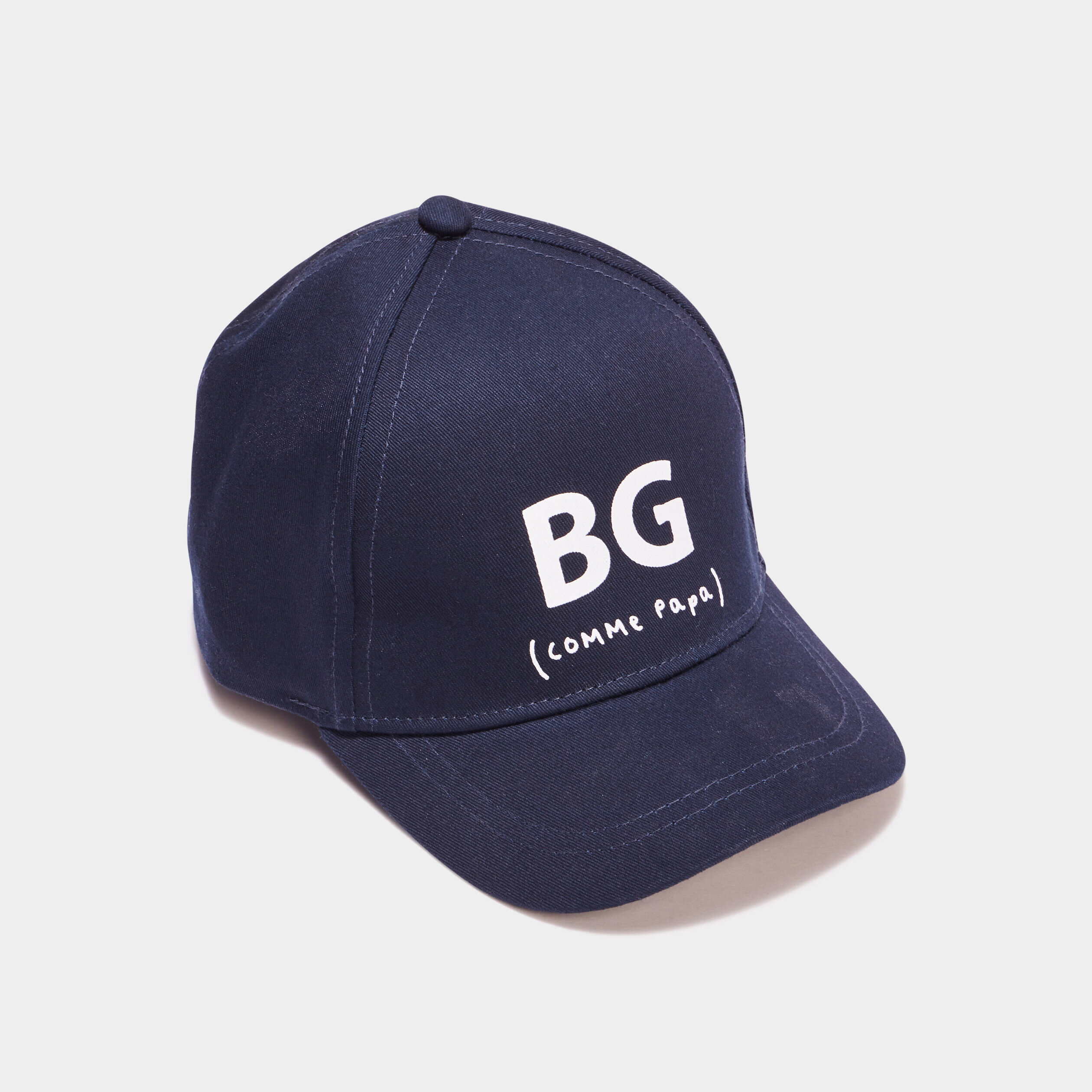 Casquette en matière coton bleu marine bébé