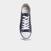 Tennis en toile à lacets bleu marine femme