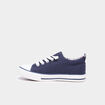 Tennis basses toile lacets bout renforc&eacute; bleu marine gar&ccedil;on