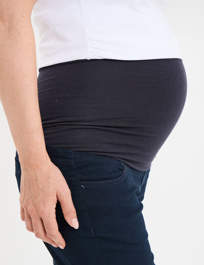 Jegging grossesse confort avec bandeau denim blue black femme maternité