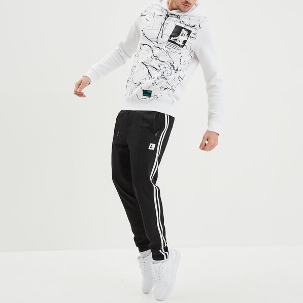Pantalon de jogging stretch bandes côtés noir homme