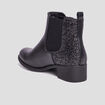 Bottines chelsea &agrave; paillettes noir femme