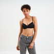 Soutien-gorge triangle micro dentelle noir femme