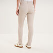 Pantalon slim stretch beige femme