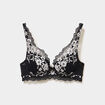 Soutien-gorge foulard avec dentelle noir femme