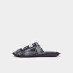 Chaussons mules noir homme