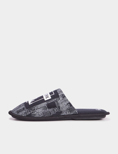 Chaussons mules noir homme