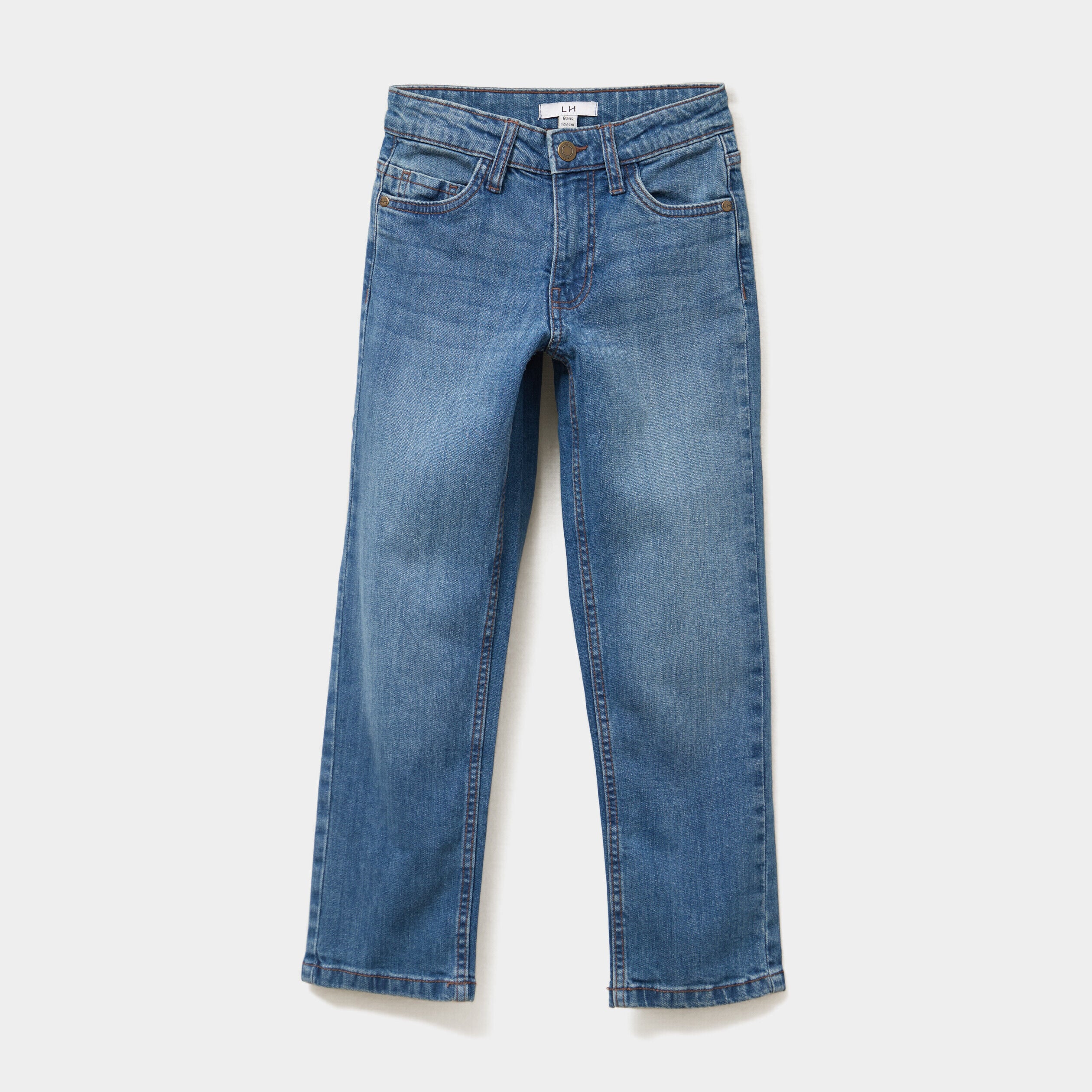 Jeans regular 5 poches coton denim stone garçon LH