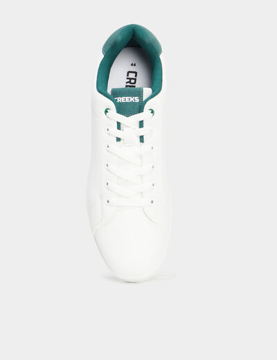 Tennis basses à lacets vert homme
