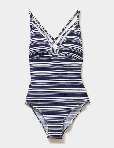 Maillot de bain une pi&egrave;ce triangle multicolore femme