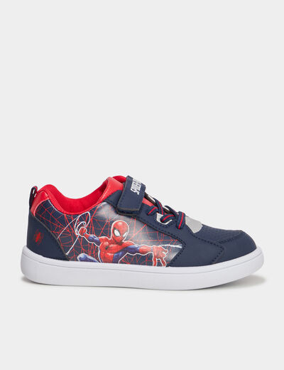 Tennis basses à scratchs Spider-Man bleu marine garçon