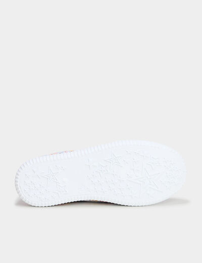Tennis basses en toile ecru fille