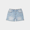 Short en jean taille élastiquée denim triple stone fille