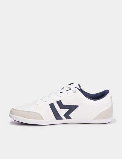 Tennis basses à lacets blanc homme