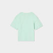 T-shirt col rond manches courtes coton vert clair fille