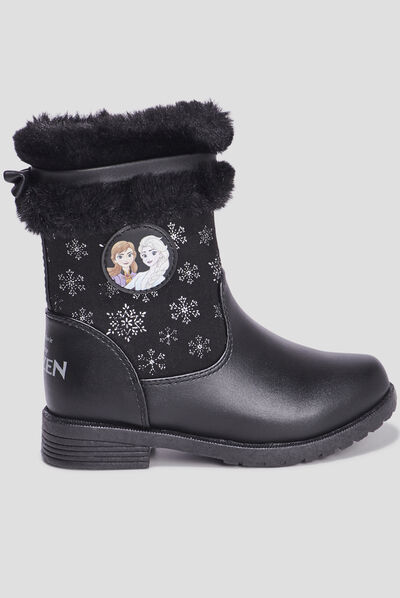 Bottes Reine des neiges noir fille