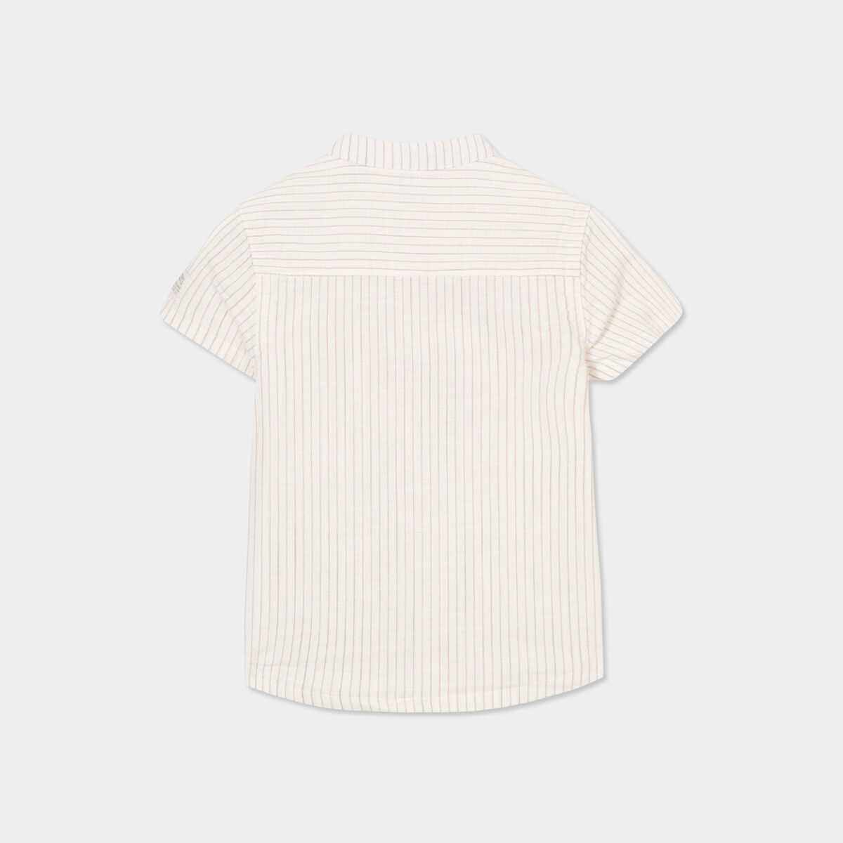 Ensemble chemise et short coton beige b&eacute;b&eacute; gar&ccedil;on