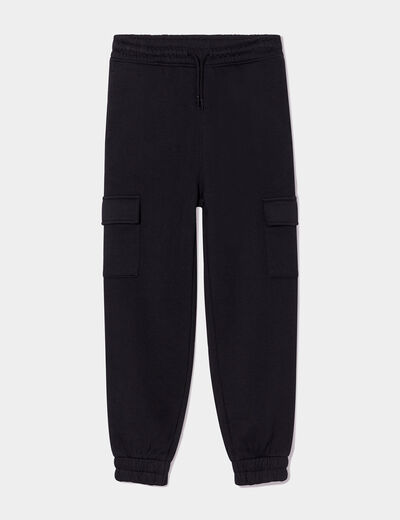 Pantalon de jogging cargo noir garçon
