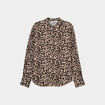 Chemise manches longues beige femme