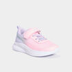 Baskets running à scratchs rose fille