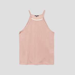 debardeur bande tressee liberto marron femme Débardeur bande tressée Liberto marron femme