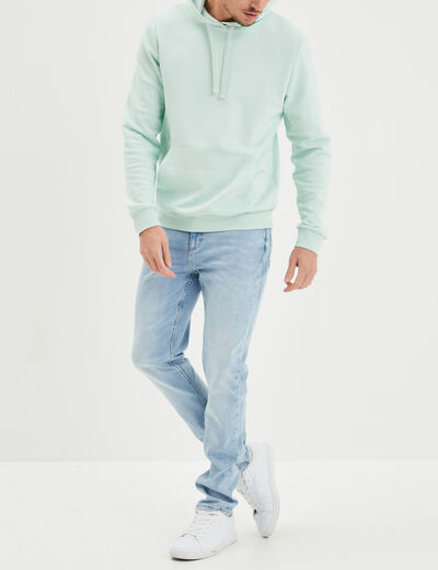Sweat molleton à capuche hoodie vert pastel homme