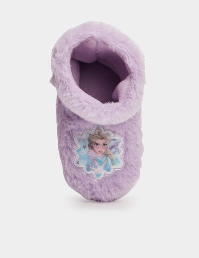 Chaussons bottines Reine des neiges mauve fille