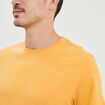 T-shirt en coton manches courtes jaune moutarde homme