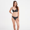 String microfibre sans coutures gris foncé femme