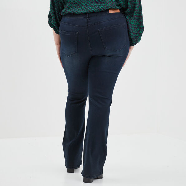 jeans bootcut 78eme modavista denim blue black femmegt Jeans bootcut 7/8ème Modavista denim blue black femme grande taille