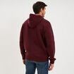 Sweat hoodie 1 poche et capuche prune homme