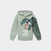 Sweat hoodie oversize &agrave; capuche vert pastel gar&ccedil;on