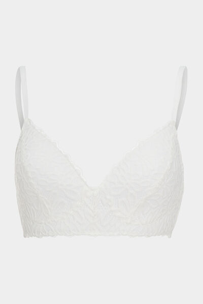 Soutien-gorge triangle padded blanc femme