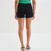 Short skinny 5 poches en jean noir femme