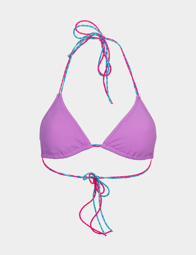 Haut de maillot triangle coordonnable violet femme