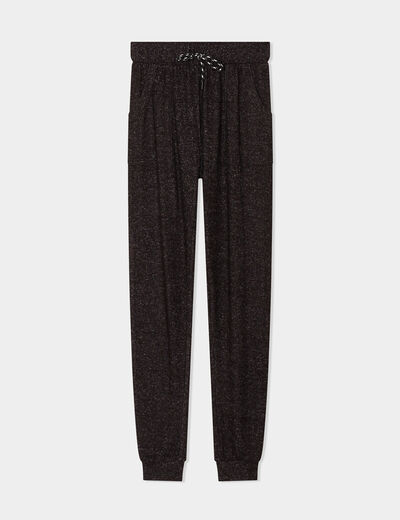 Bas de pyjama noir femme