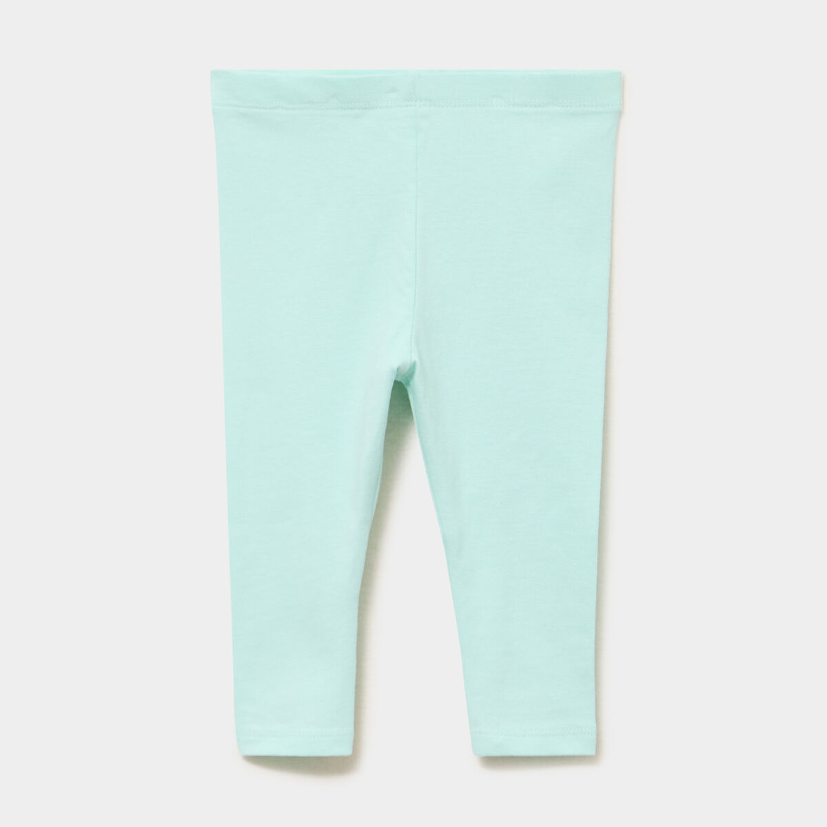 Legging uni en coton bleu turquoise b&eacute;b&eacute; fille