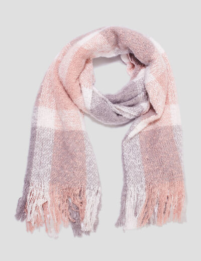 &Eacute;charpe &agrave; franges rose fille