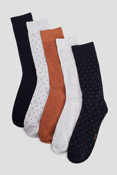 Lot 5 paires chaussettes multicolore homme