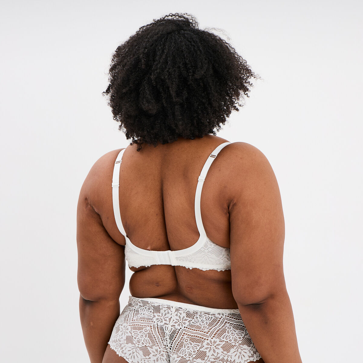 Soutien-gorge embo&icirc;tant dentelle blanc femme grande taille