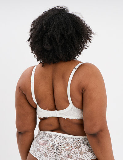 Soutien-gorge emboîtant dentelle blanc femme grande taille