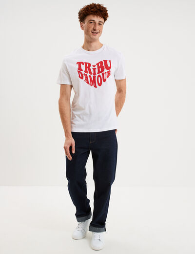 T-shirt manches courtes coton blanc homme